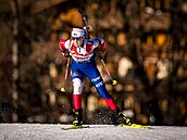 Tereza Voborníková b�hem sprintu v Le Grand Bornand