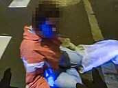 en u objevili stráníci na pechodu v Lidické ulici.