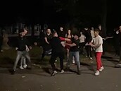 Rva�ka p�ed kulturním domem v Horní B�íze na Plze�sku. Policie hledá její...