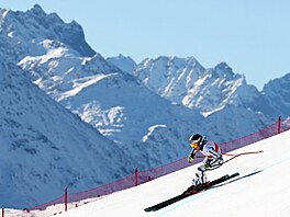 Ester Ledecká trénuje ve Svatém Mo�ici.