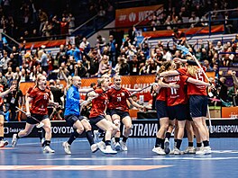 Radost �esk&#253;ch florbalistek v semifin&#225;le MS.