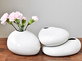 Porcelánové vázi�ky, set 3 ks � Oblázky z Vydry