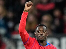 Ousmane Dembélé z Paris St. Germain se raduje.