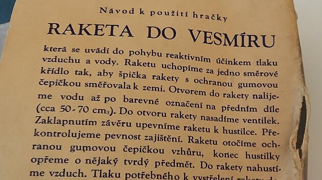 N�vod na pou�it� d�tsk� rakety