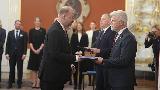 Prezident Petr Pavel jmenoval novou vl�du. Na sn�mku Jeron�m Tejc (ANO), kter� byl jmenov�n ministrem spravedlnosti. (15. prosince 2025)