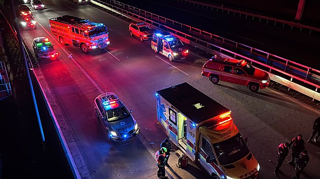 Nehoda dod�vky a kamionu na Pra�sk�m okruhu (16. prosince 2025)