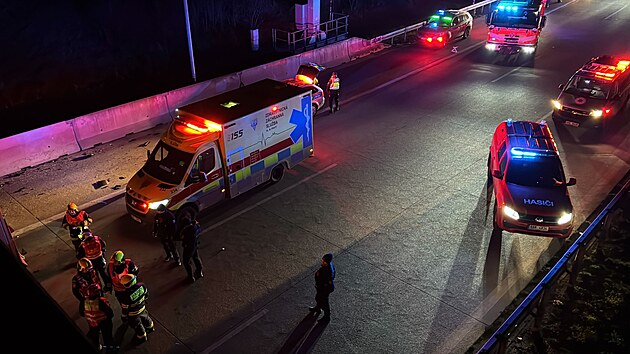 Nehoda dod�vky a kamionu na Pra�sk�m okruhu (16. prosince 2025)
