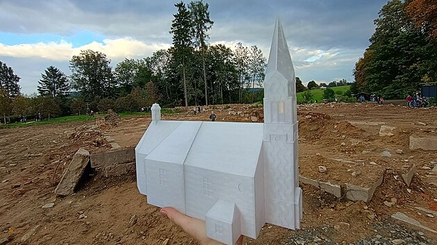 3D model kostela zanikl� obce Fukov.