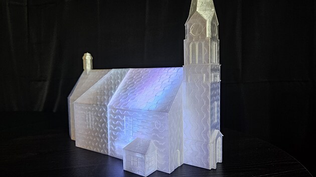 3D model kostela, kter� kdysi st�val v obci Fukov.