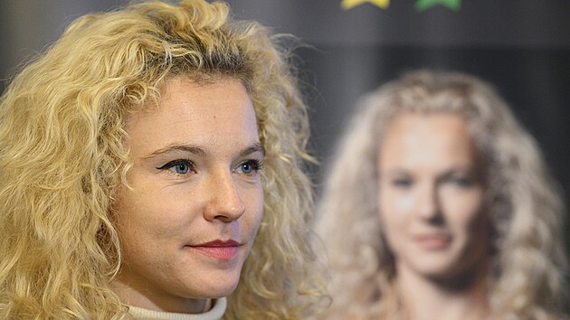 Kate�ina Siniaková na tiskové konferenci agentury TK PLUS