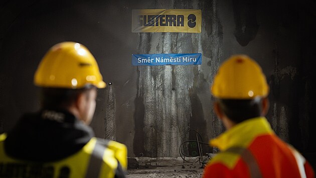 Ra�ba tunelu metra D stanice Pankr�c (11. prosince 2025)