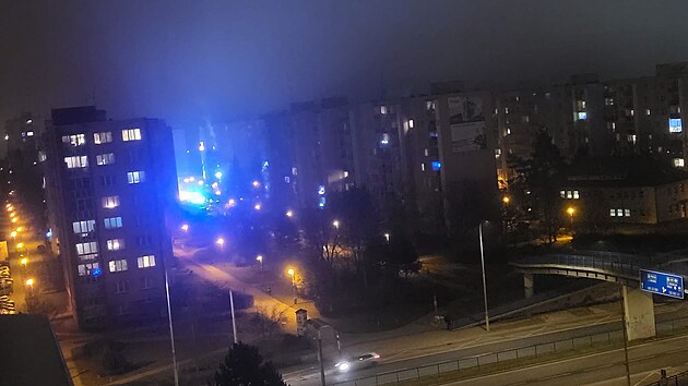 Po��r bytu v panelov�m dom� na s�dli�ti Vltava v �esk�ch Bud�jovic�ch