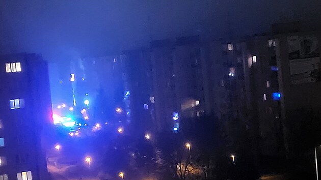 Po��r bytu v panelov�m dom� na s�dli�ti Vltava v �esk�ch Bud�jovic�ch