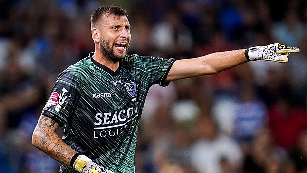 �eský branká� Luká� Zima v dresu druholigového nizozemského Venla v lét� 2022.