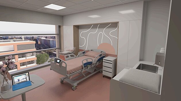 Vizualizace nov porodnice ve Fakultn nemocnici Brno.