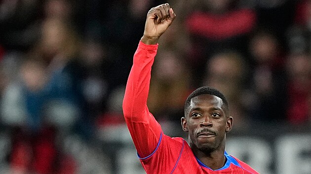 Ousmane Dembélé z Paris St. Germain se raduje.
