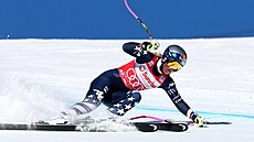 Lindsey Vonnová ve sjezdu na trati ve Svatém Mo�ici.