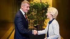 Premiér Andrej Babi� s p�edsedkyní Evropské komise Ursulou von der Leyenovou....