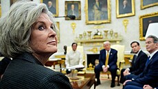 Personální �éfka Bílého domu Susie Wilesová b�hem setkání Donalda Trumpa s...