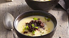 Bramborovo-celerový krém s jelítkem