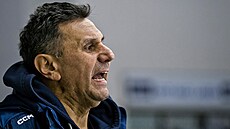 Vladimír R��i�ka, trenér Slovanu Ústí nad Labem, b�hem zápasu s Kralupy nad...