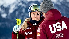 Lindsey Vonnová trénuje ve Svatém Mo�ici.