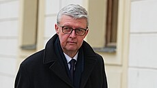 Prezident Petr Pavel jmenuje novou vládu. Na snímku p�ichází na Hrad Karel...