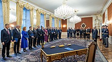 Prezident Petr Pavel na Pra�ském hrad� jmenoval novou vládu premiéra Andreje...