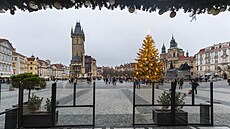 Poloprázdné Starom�stské nám�stí v Praze. (18. prosince 2020)