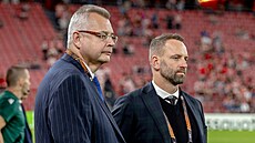 Pemysl Ková, nový sportovní editel Slavie (vpravo) spolen s klubovým éfem...