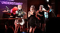 Vystoupení kapely Pussy Riot na filmovém festivalu Neisse Film Festival v...