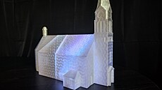 3D model kostela, který kdysi stával v obci Fukov.