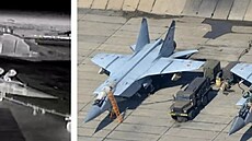 Ukrajinské drony b�hem no�ní operace zasáhly leteckou základnu Belbek na...