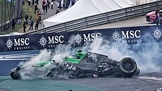 Gabriel Bortoleto boural v domácí Velké cen Brazílie.