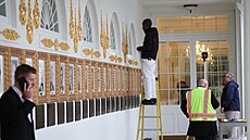 Donald Trump opat�il Prezidentský chodník slávy popisky pod portréty svých...