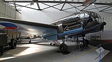 Letoun Siebel Si 204D (foto z kbelského muzea), v jeho útrobách nalezlo smrt...
