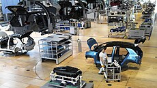 Podnik Gläserne Manufaktur koncernu Volkswagen v Drá��anech.