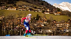 Tereza Voborníková na trati sprintu