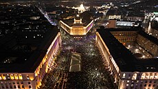 Protesty v bulharském hlavním mst (12. prosince 2025).