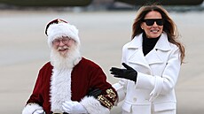 Melana Trumpová a Santa Claus (8. 12. 2025)