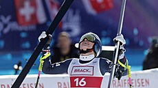 Lindsey Vonnová se raduje z bezkonkurenní jízdy ve Svatém Moici: