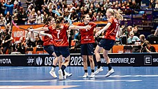 Radost �eských florbalistek v semifinále MS.