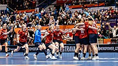 Radost eských florbalistek v semifinále MS.