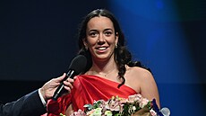 Tereza Valentová p�evzala cenu v kategorii postup na �eb�í�ku WTA.