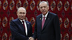 Ruský diktátor Vladimir Putin a turecký prezident Recep Tayyip Erdogan (12....