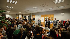 Prezident Petr Pavel v úterý nav�tívil �idovskou Lauderovu �kolu v Praze. (17....