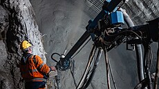 Ra�ba tunelu metra D stanice Pankrác (11. prosince 2025)