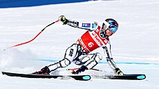 Ester Ledecká na trati sjezdu ve Svatém Moici