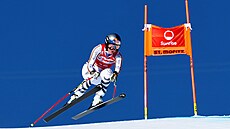 N�mka Emma Aicherová na trati sjezdu ve SVatém Mo�ici