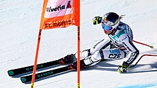 Ester Ledecká b�hem super-G ve Svatém Mo�ici